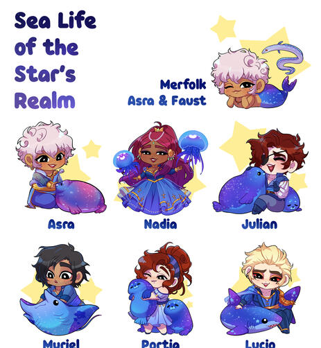 Sea Life of the Star Realm Charms